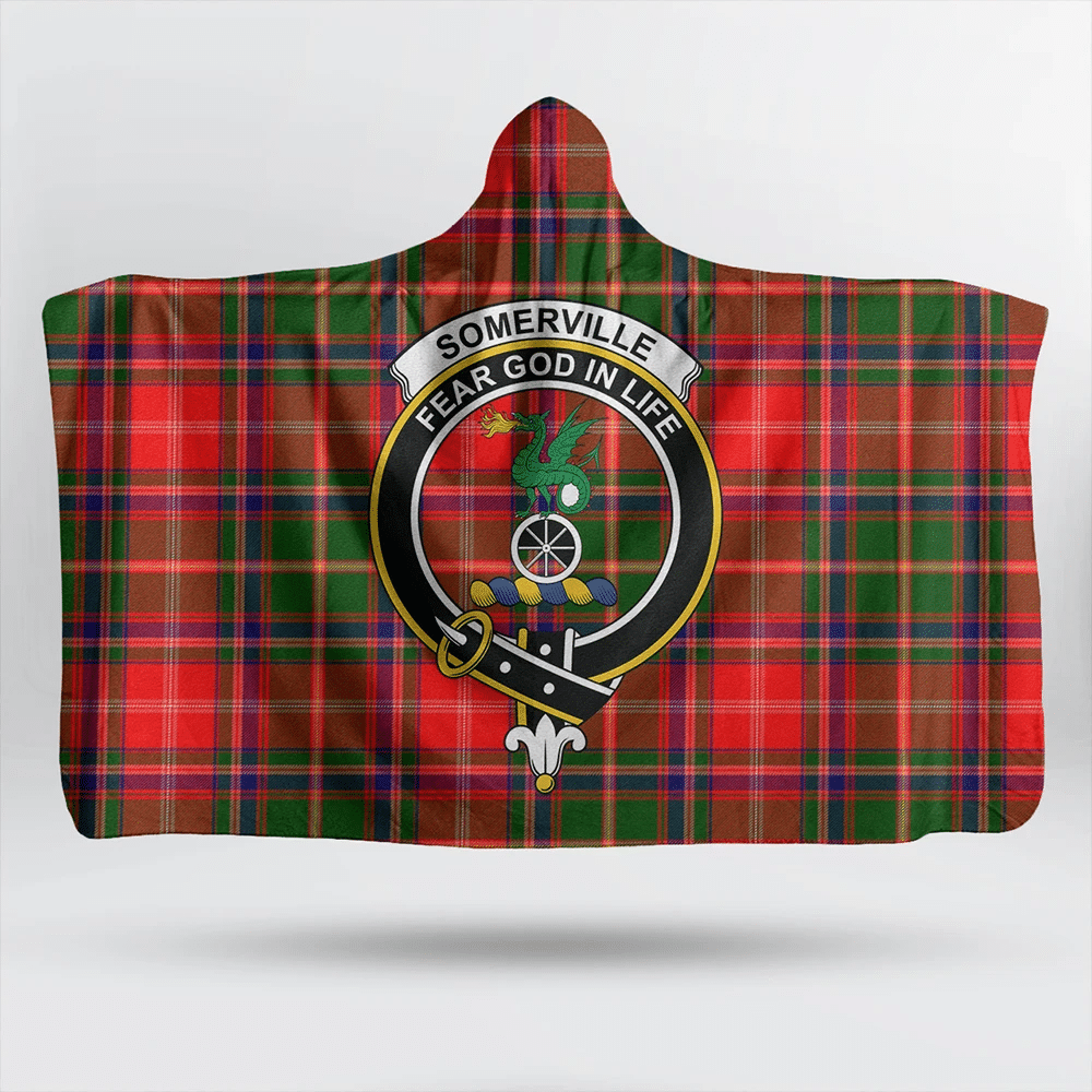 Melville Tartan Crest Hooded Blanket