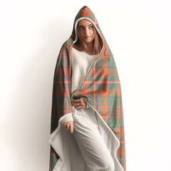 Sinclair Modern Tartan Crest Hooded Blanket
