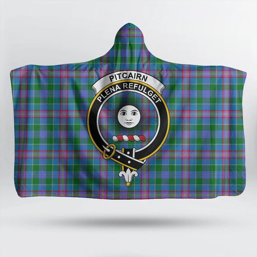 MacNab Modern Tartan Crest Hooded Blanket