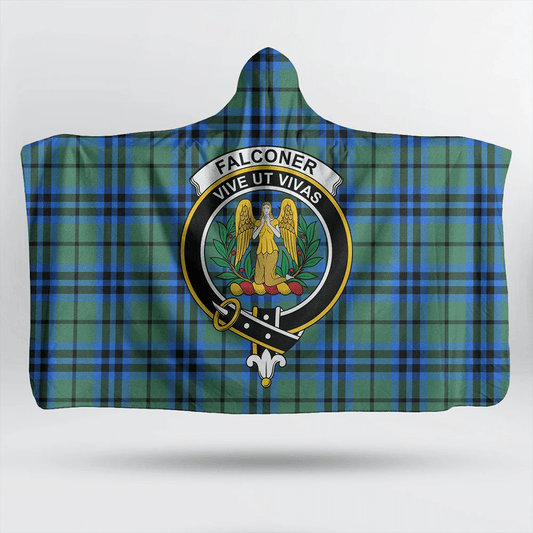 Falconer Tartan Crest Hooded Blanket