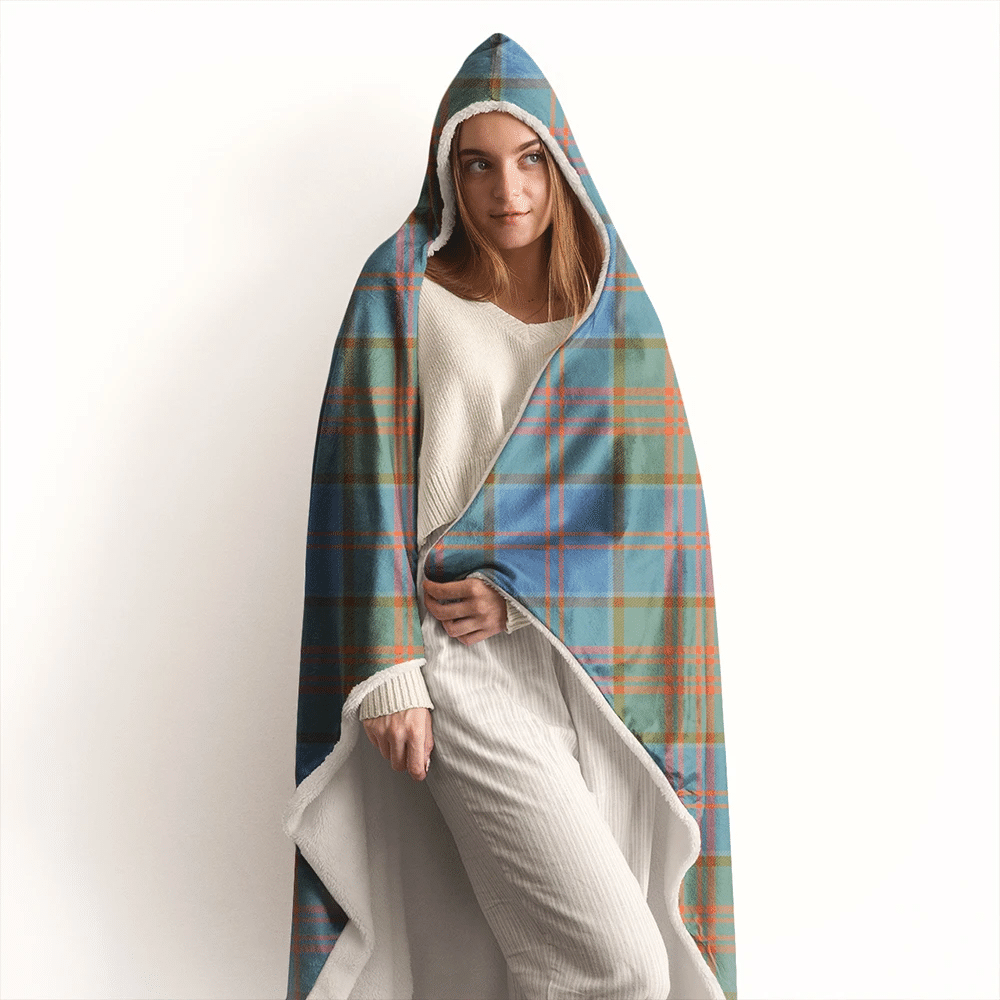 Montgomery Modern Tartan Crest Hooded Blanket