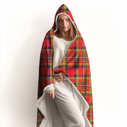 Hepburn Tartan Crest Hooded Blanket