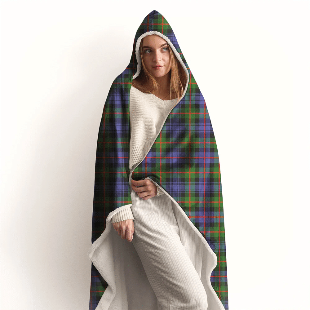 MacLaine of Loch Buie Tartan Crest Hooded Blanket
