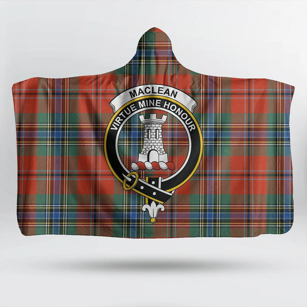 Sutherland Weathered Tartan Crest Hooded Blanket