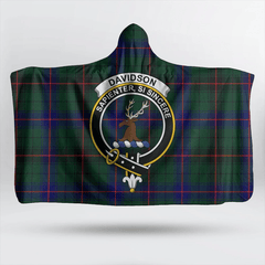 Davidson Modern Tartan Crest Hooded Blanket