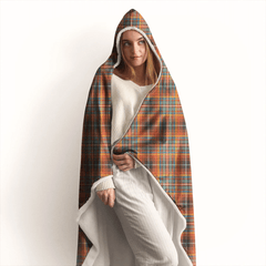 Innes Ancient Tartan Crest Hooded Blanket