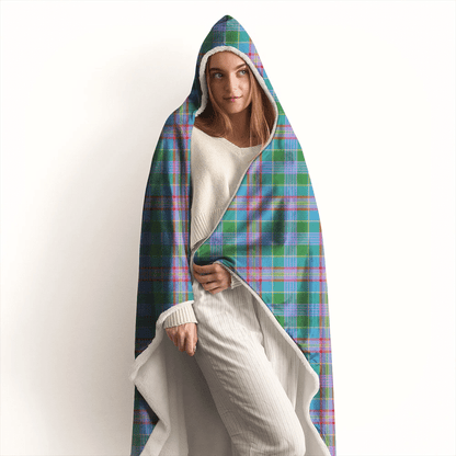 MacNab Modern Tartan Crest Hooded Blanket