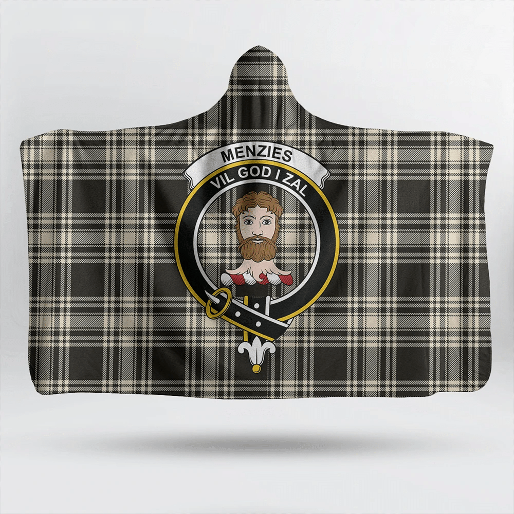 MacIver Modern Tartan Crest Hooded Blanket