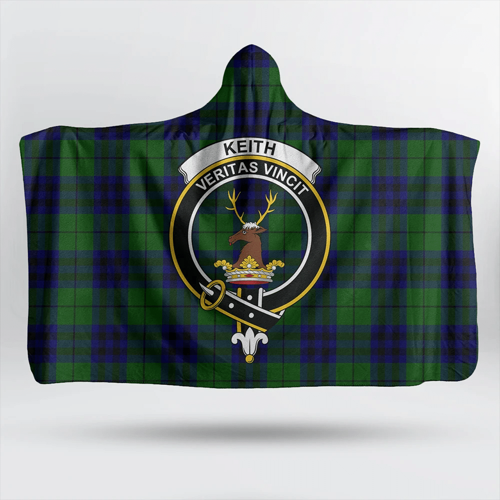 Keith Modern Tartan Crest Hooded Blanket