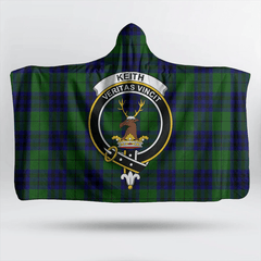 Keith Modern Tartan Crest Hooded Blanket