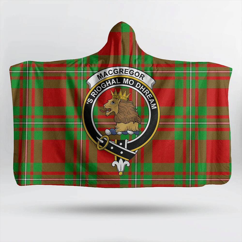 Russell Modern Tartan Crest Hooded Blanket