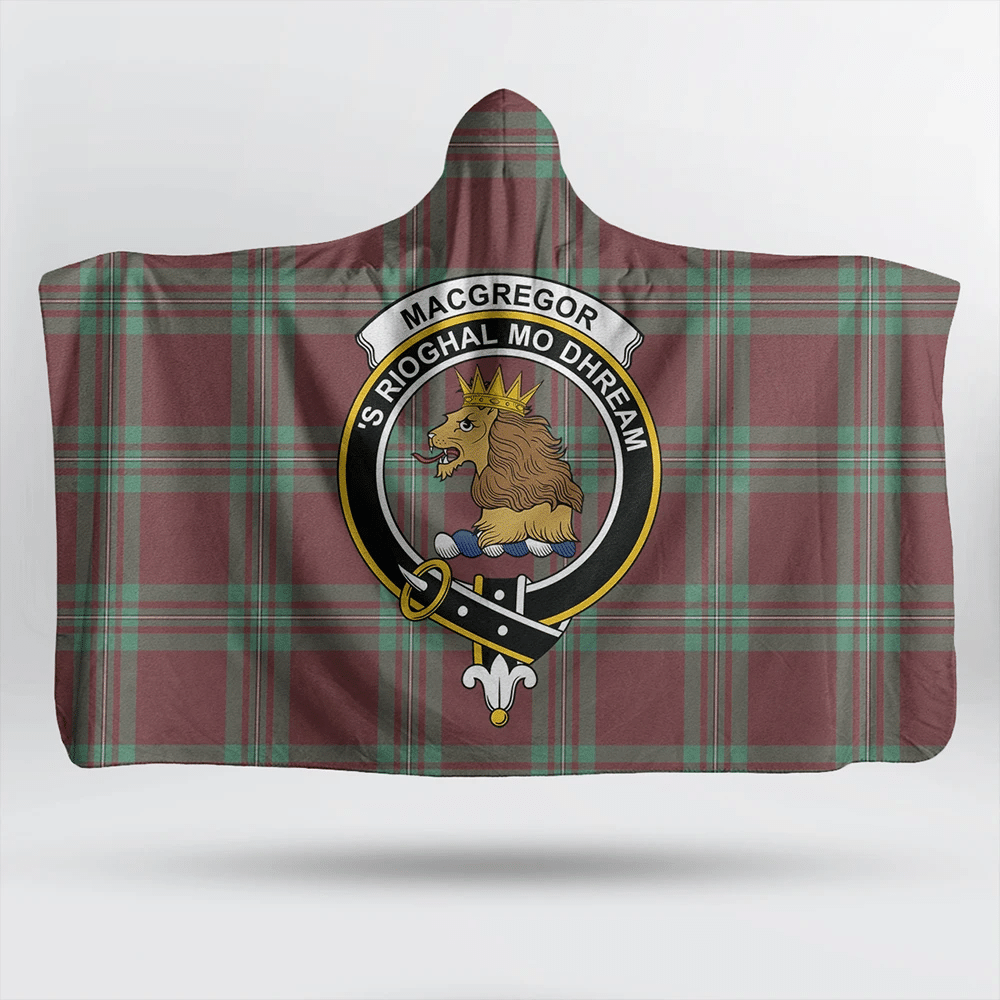 Ross Modern Tartan Crest Hooded Blanket