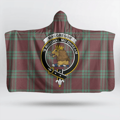 Ross Modern Tartan Crest Hooded Blanket