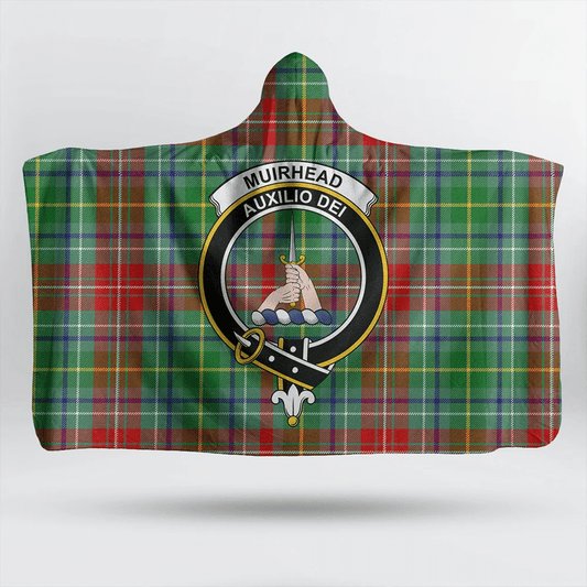 MacLachlan Hunting Modern Tartan Crest Hooded Blanket