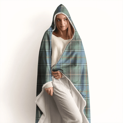 Ruthven Modern Tartan Crest Hooded Blanket