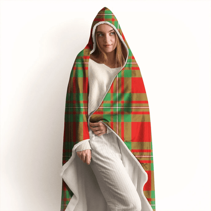 Russell Modern Tartan Crest Hooded Blanket