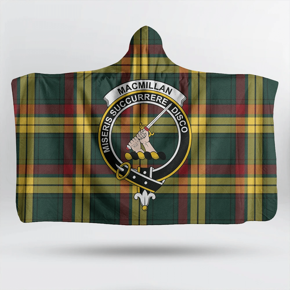 Wallace Hunting Ancient Tartan Crest Hooded Blanket