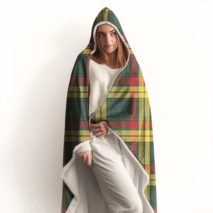 Wallace Hunting Ancient Tartan Crest Hooded Blanket