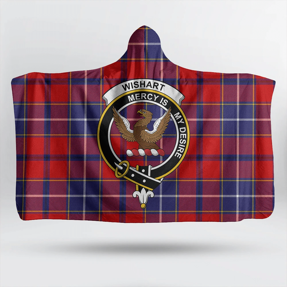 Oliphant Modern Tartan Crest Hooded Blanket