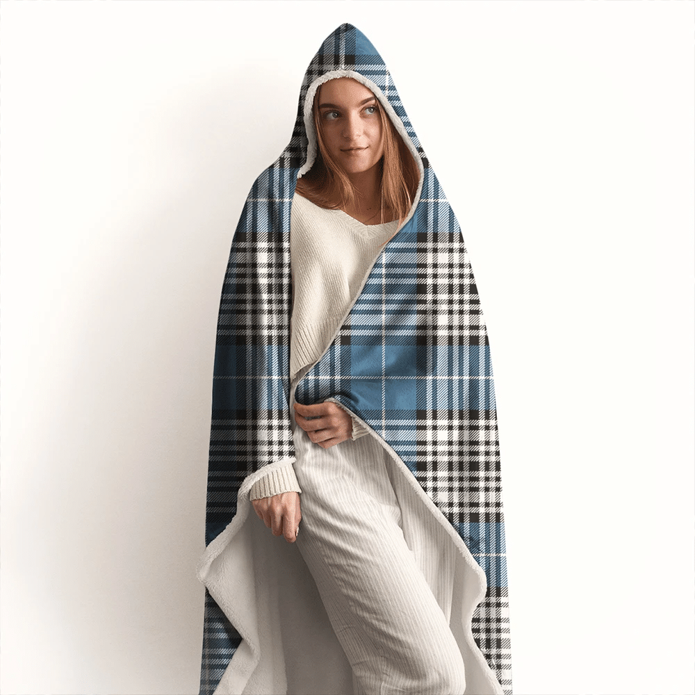 MacLean Hunting Tartan Crest Hooded Blanket