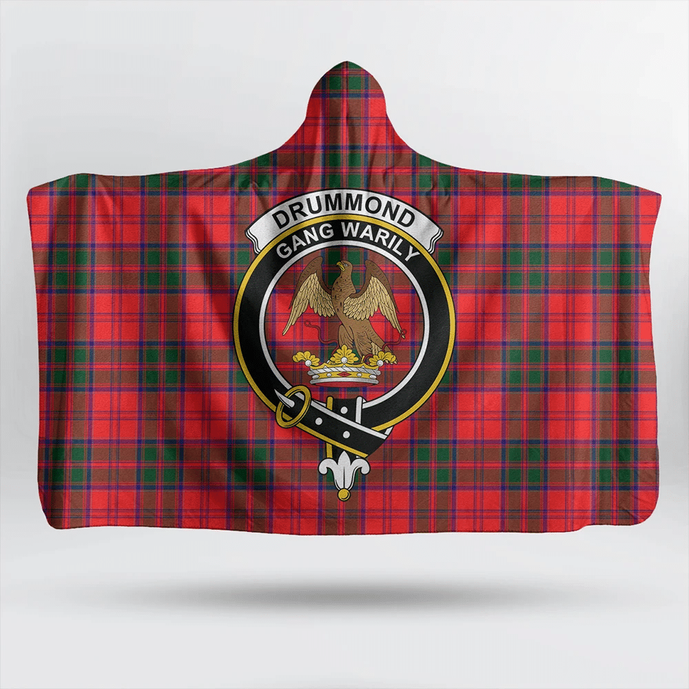 Drummond Modern Tartan Crest Hooded Blanket