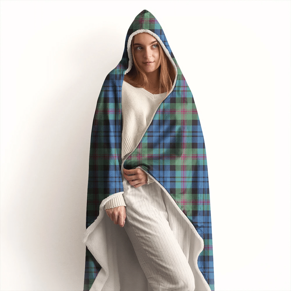 Baillie Ancient Tartan Crest Hooded Blanket