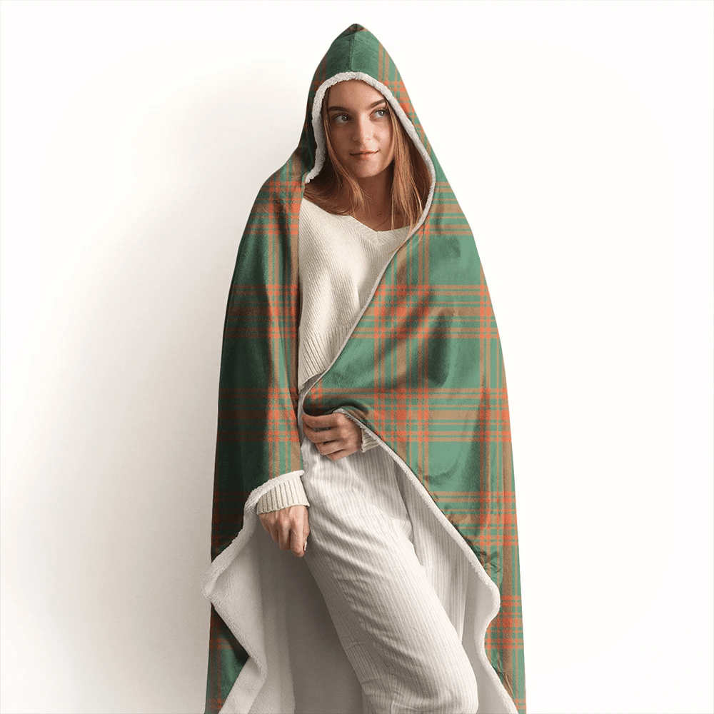 MacKay Blue Tartan Crest Hooded Blanket