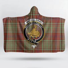 Ross Ancient Tartan Crest Hooded Blanket