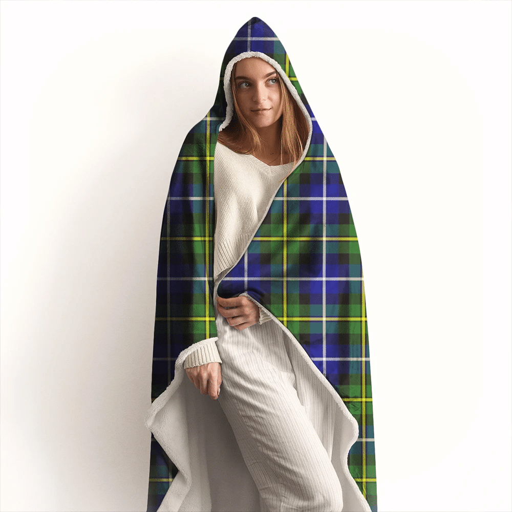 Wishart Dress Tartan Crest Hooded Blanket