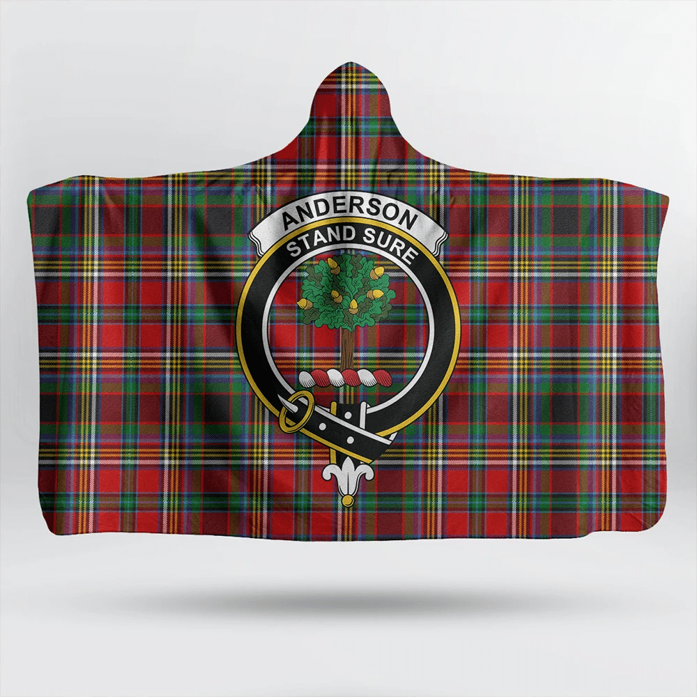 Anderson of Arbrake Tartan Crest Hooded Blanket