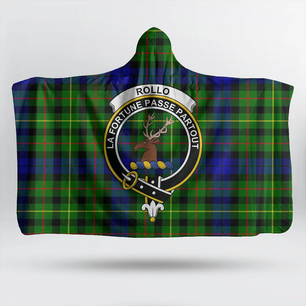 MacPherson Modern Tartan Crest Hooded Blanket