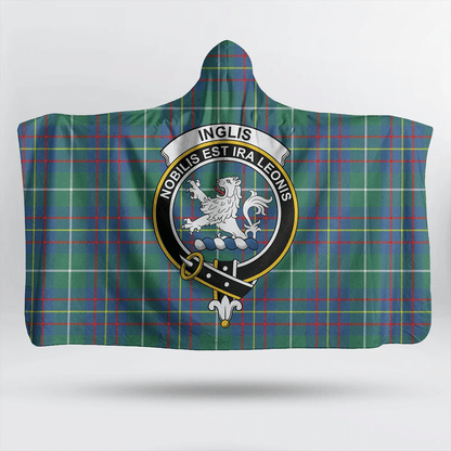 Inglis Ancient Tartan Crest Hooded Blanket