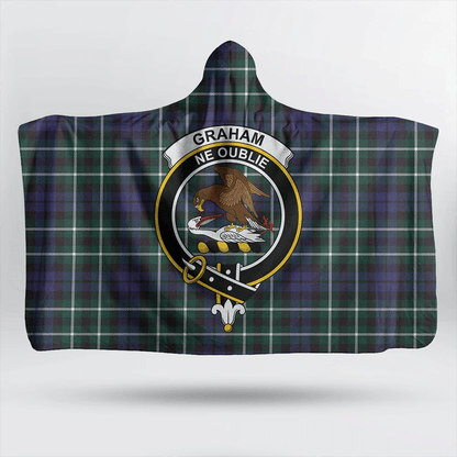 Graham of Montrose Modern Tartan Crest Hooded Blanket