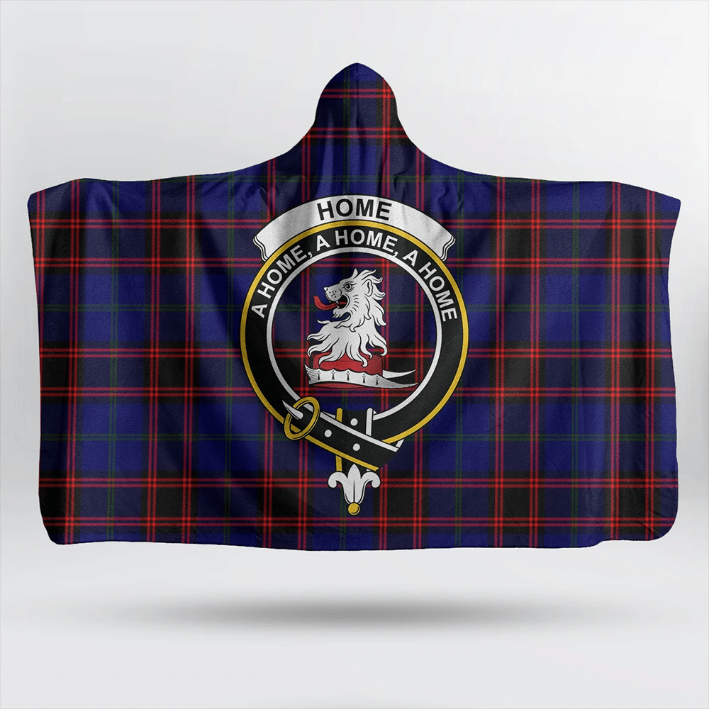 Home Modern Tartan Crest Hooded Blanket