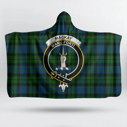 Sinclair Hunting Ancient Tartan Crest Hooded Blanket