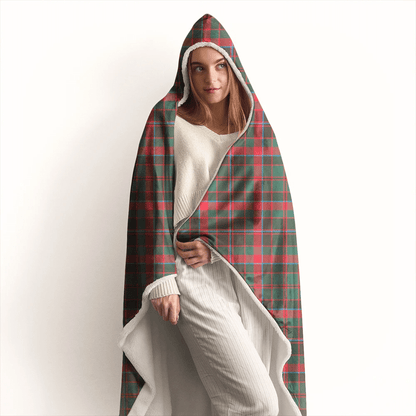 Cumming Hunting Modern Tartan Crest Hooded Blanket