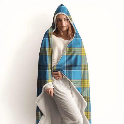 Laing Tartan Crest Hooded Blanket