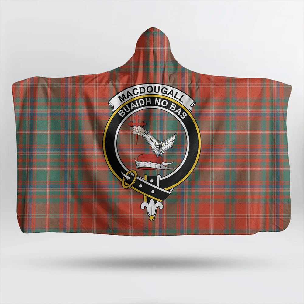 Ramsay Modern Tartan Crest Hooded Blanket