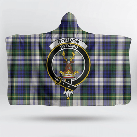 Gordon Dress Modern Tartan Crest Hooded Blanket