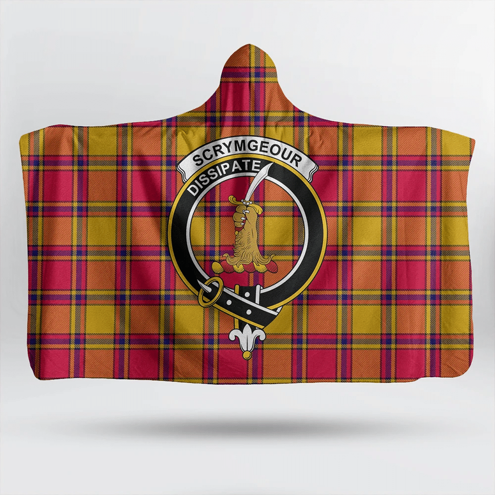 MacRae Modern Tartan Crest Hooded Blanket