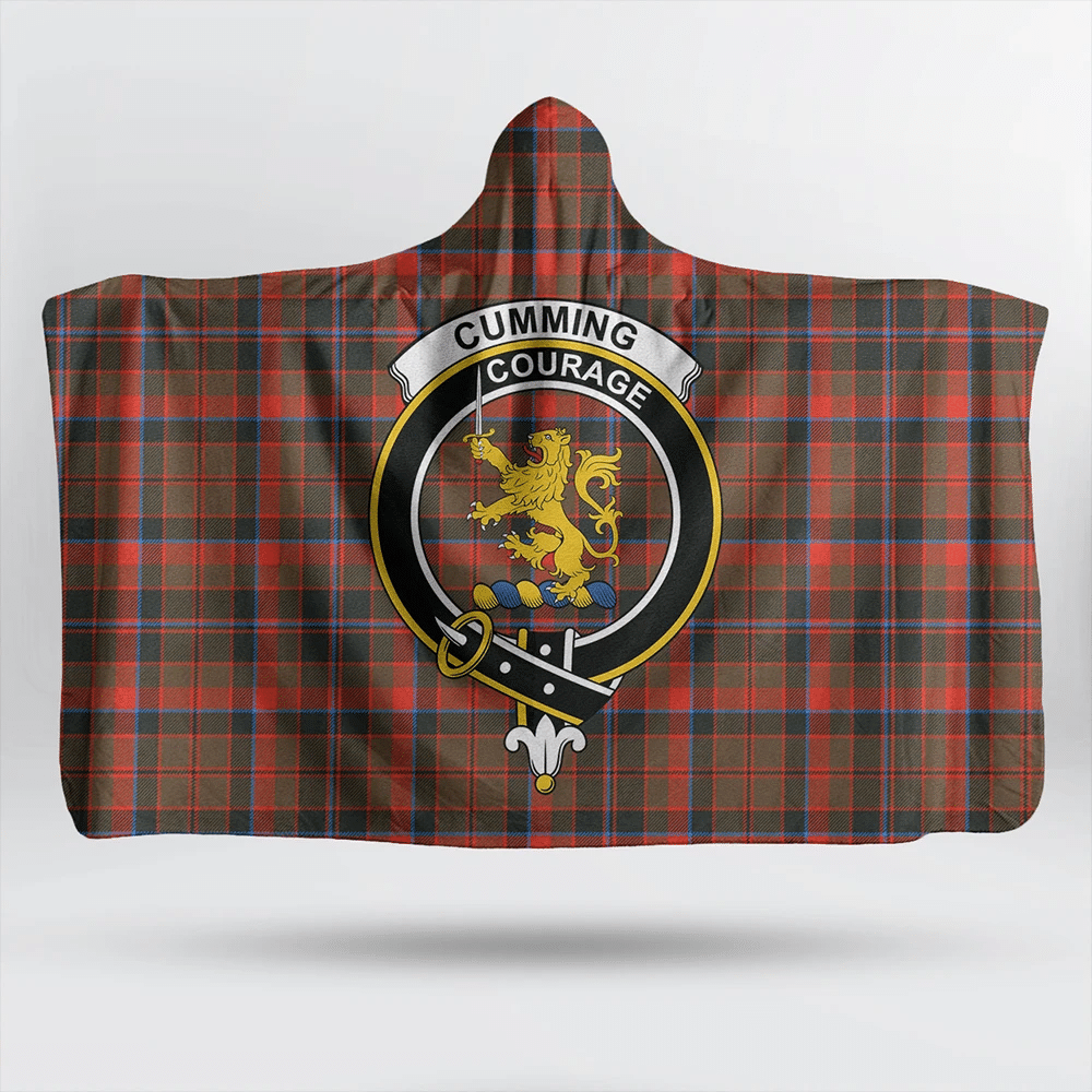 Cumming Hunting Weathered Tartan Crest Hooded Blanket