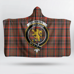 Cumming Hunting Weathered Tartan Crest Hooded Blanket