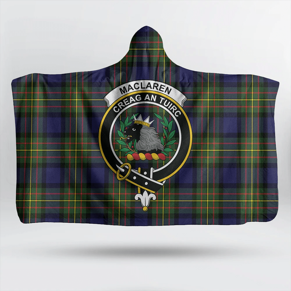 Strachan Tartan Crest Hooded Blanket