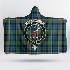 Colquhoun Ancient Tartan Crest Hooded Blanket