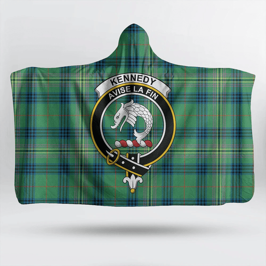 Kennedy Ancient Tartan Crest Hooded Blanket