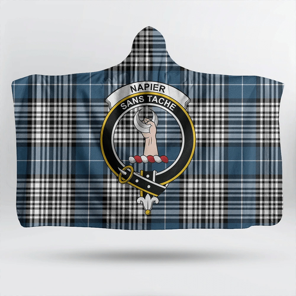 MacLean Hunting Tartan Crest Hooded Blanket