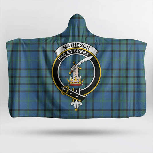 MacInnes Modern Tartan Crest Hooded Blanket