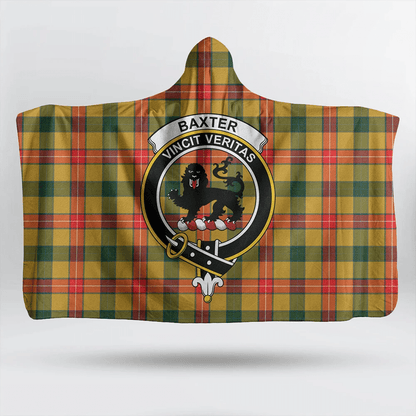 Baxter Modern Tartan Crest Hooded Blanket