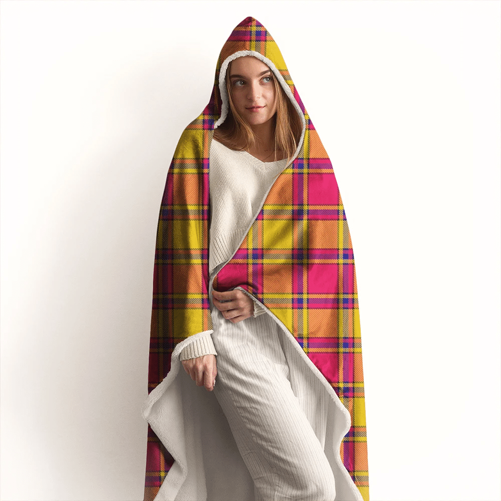 MacRae Modern Tartan Crest Hooded Blanket