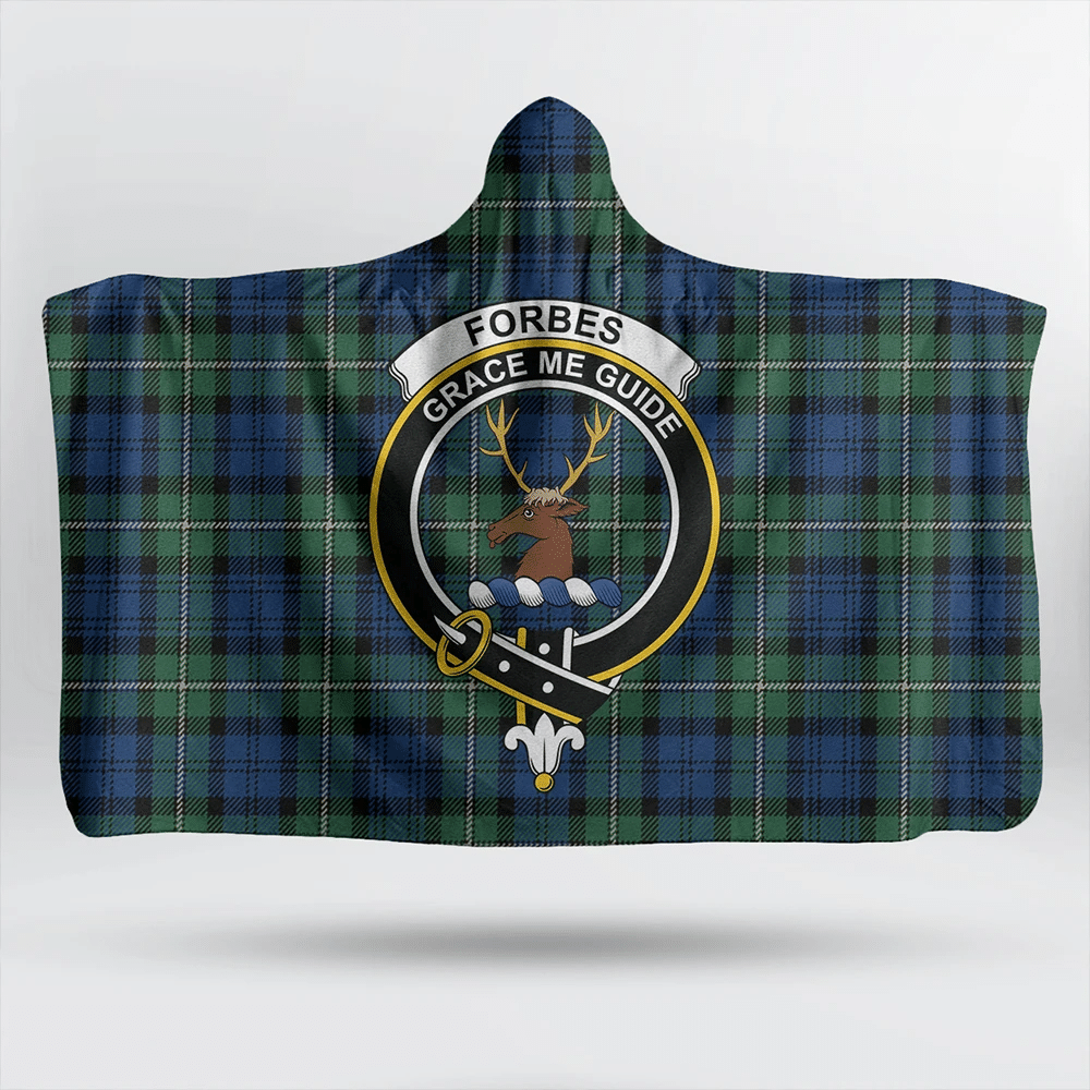 Forbes Ancient Tartan Crest Hooded Blanket